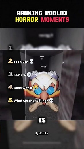 Ranking Roblox Horror Moments #shorts