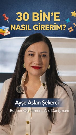 Aile Danışmanı Ayşe Aslan Şekerci on Instagram: "YKS’de ilk 30 bin hedefliyorsan bu video tam sana göre 🎯 Eğitim Koçu Ayşe Aslan Şekerci ile doğru plan, doğru strateji, net hedef. Hedefini erteleme, şimdi başla 💪📚"