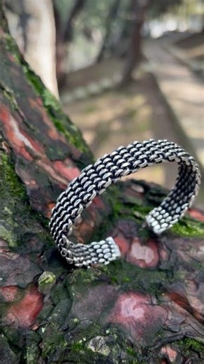 Chainmail Armor Cuff Bracelet 925 Sterling Silver Adjustable. Mens Best Silver Bracelets
