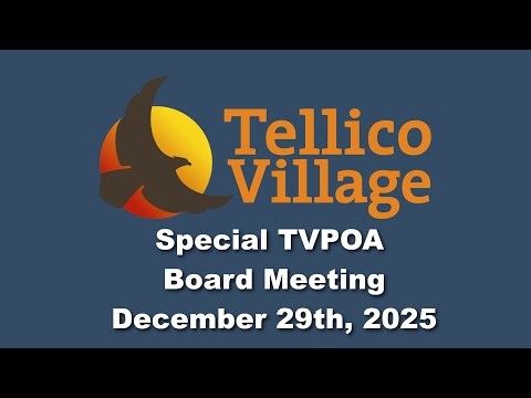 Special POA Board Mtg. 12.29.25