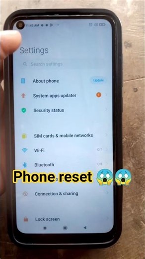 redmi note 9 phone reset trick 😱♦️#ytshorts #tuche #resetphone