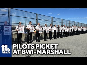 Hundreds of pilots picket at BWI-Marshall