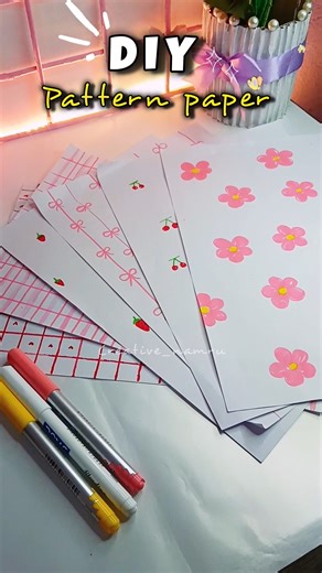 Handmade Pattern Paper 💌 | Back to School DIY #shorts #diy #trending #viral #ytshorts