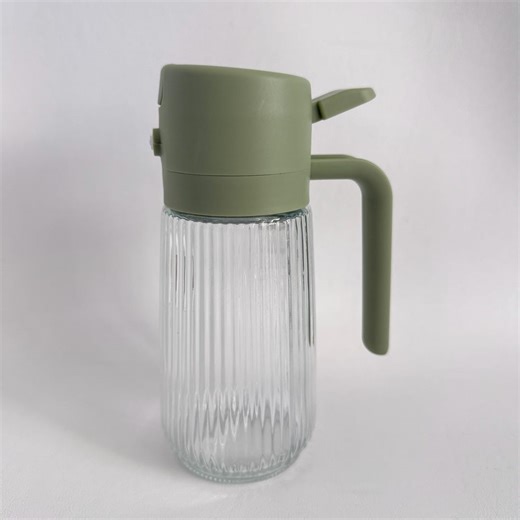 Green Glass 2 in 1 Oil Dispenser Sprayer New - Etsy