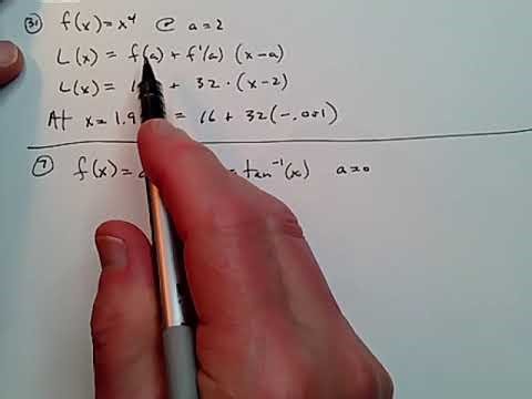 Linear approximations and hyperbolic functions homework