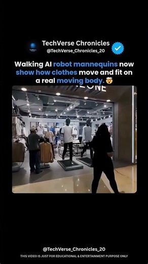 These Robot Mannequins Walk Like Humans — The Future of Fashion? 🤯🤖✨ #shorts
