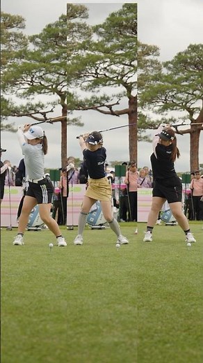 【荒木優奈・吉田鈴・小林光希】ティーショットをスローで比較🏌️‍♀️