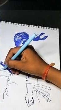 Manga character with swords #shorts #drawing #anime #art