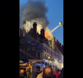 Chiltern Firehouse evacuated as fire spreads through the building