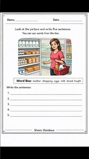 Reading Comprehension Worksheet