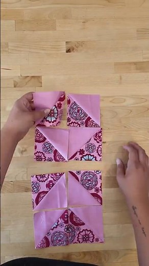 8 Half Square Triangles at Once! ✂️ HST Hack #shorts
