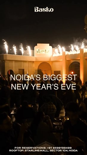 Noida GreaterNoida Residents on Instagram: "🥂 TOAST TO 2026 — NOIDA’S BIGGEST NEW YEAR’S EVE AT BASKO 🥂 Live acts that lift the night 🎶 Champagne showers that set the mood 🥂 A DJ showdown that keeps the energy rising 🔥 A midnight countdown you’ll feel in your bones ⏳ This isn’t just a party💥 This is where Noida meets 2026✨ 31st December | 9 PM onwards Reserve now — this one fills fast. For Reservations: +91 9599199499 📍 Rooftop, Starling Mall, Sector 104, Noida"