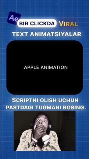 After effects uchun script #editing #motion #art