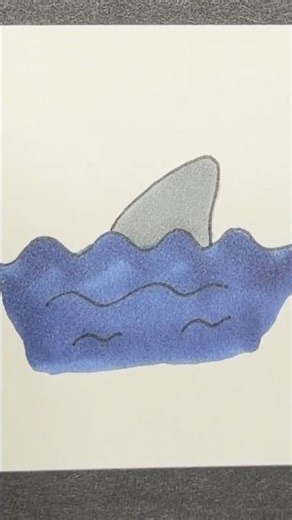 Easy Doodles ✏️ #60| Shark Fin 🦈 #doodle #drawing #sharkfin