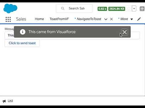 Toast Message from Visualforce