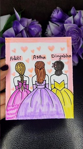 DIY Bestie Card 💖 | Handmade Friendship Card | Easy Greeting Card DIY | Tarjeta DIY | Carte DIY