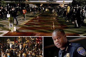 BLM protesters write 'murderers' outside Rochester Police building