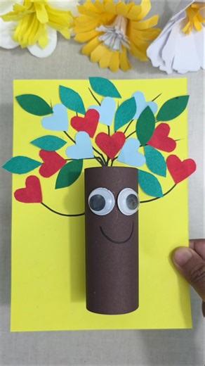 easy paper craft ideas for kids/cartoon craft/paper tree #craft #papercrafts #diy #cartoon #kids