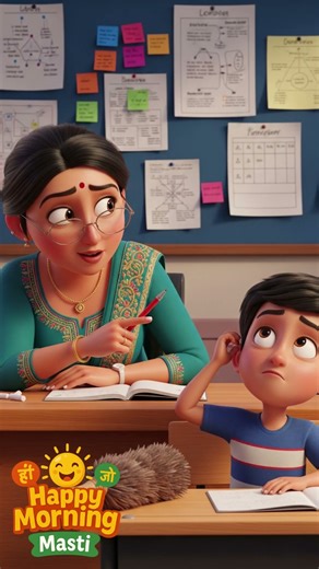 School Homework Joke 📚😂 | Funny Hindi School Comedy | Happy Morning Comedy Masti #jokes #school