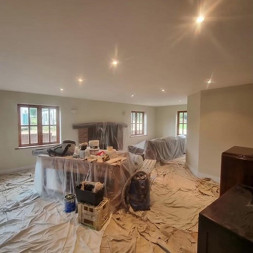 Farrow & Ball Shaded White Full Lounge Transformation | TJ Painting Hampshire