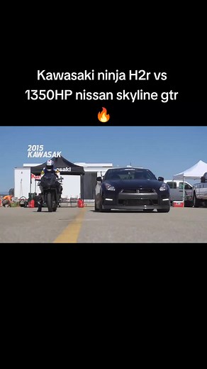 Intense Showdown: Kawasaki Ninja H2R vs 1350HP Nissan GTR