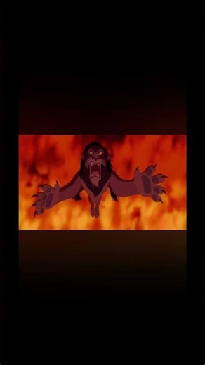 Tarzan saves Simba from Scar and kicks Scar away from Simba