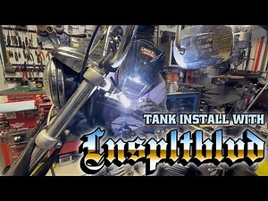 Getting my tank installed at Lnspltblvd! | Harley Davidson Sportster Chopper