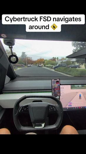 5.7K views · 433 reactions | Cybertruck FSD navigates around pedestrians #fyp #viral #tesla #cybertruck #fsd | Tesla Owners of Silicon Valley | Facebook