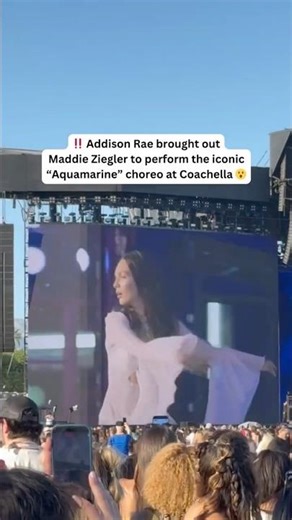 Addison Rae Brought Maddie Ziegler Onstage for 'Aquamarine' at Coachella
