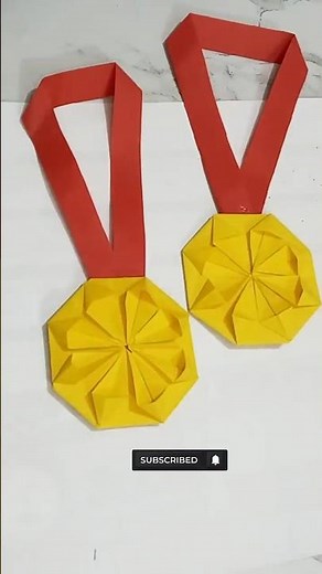 Easy Paper Medals DIY- School Projects # shorts #diy