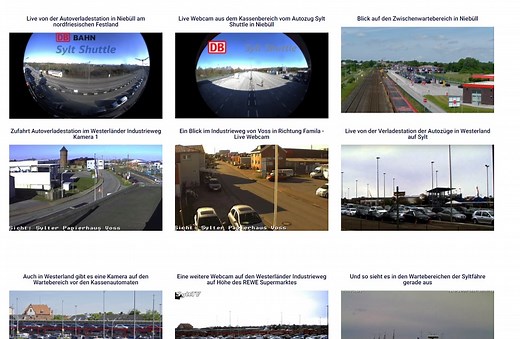 Wartezeit am Autozug Sylt Shuttle zeigen Webcams aktuell