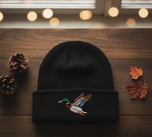 Custom Mallard Duck Embroidered Beanie · Wildlife Bird Knit Hat · Cozy Outdoor Gift for Nature Lovers - Etsy
