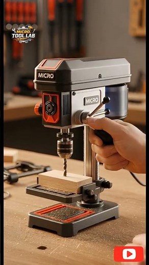 This Tiny Drill Press Is Insanely Precise 😳 (Perfect Holes Every Time)#woodworking #usa #tools #diy