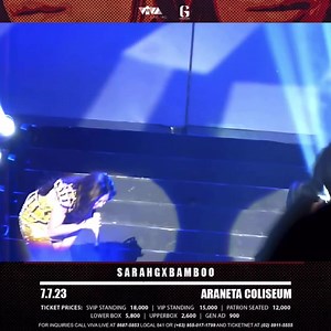 3.7K views · 368 reactions | Buy your tickets here: https://ticketnet.com.ph/events/detail/SARAHGXBAMBOO SARAH G x BAMBOO CONCERT Smart Araneta Coliseum July 7, 2023, 8PM For inquiries, please call VIVA Live (02) 8687 - 5853 Local 841 or (+63) 955 - 017-1799 and TicketNet (02) 8911 - 5555 See you there! #AshBooConcert | Popsters Official | Facebook