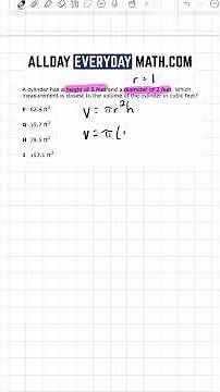 How to find the volume of a cylinder and avoid the most common mistake!