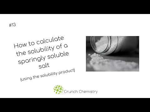How to calculate the solubility of a sparingly soluble salt