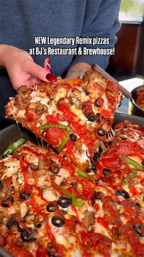 ✨NEW PIZZA✨ @bjsrestaurants BJ’s Restaurant just remixed EVERY pizza style into one… and it’s officially One Legendary Remix. 🍕🔥 They blended the best of New York, Chicago, and Detroit pizza into a bold California original — with that perfect crispy-soft dough, rich vine-ripened tomato sauce, creamy mozzarella cheese pulls, crisp cupping pepperoni, and hand-crumbled Italian fennel sausage. Every bite truly feels like a remix. 🤤 I tried three of their new flavors: the Pepperoni Extreme, BJ’s F