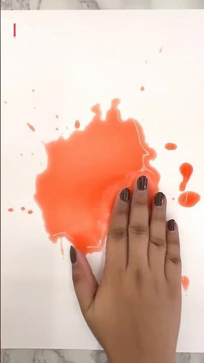 HOW TO MAKE WATER SPLASH PAINTING!! 🤯🟧🖌️ #watercolors #art #painting #drawing