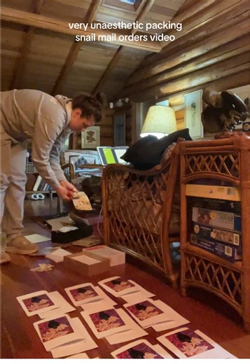 In the warehouse 🫡🫡🫡 getting orders ready to be mailed! 10 people are part of the Mindful Mail Club snail mail community 🐌 If you are interested in subscribing you can do so through my website in my bio genesisarttherapy.com under Mindful Mail Club 💌 Included is -art print by me -snail sticker by my sister -extra goodies such as stamps, stickers, collage, or other flat objects that I think are cool -quote of the month -mindful and creative prompt with journaling questions -access to communi