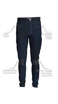 Motorcycle Armored Jeans - The AA Rated Origin Motorcycle Jean by DRKSIED