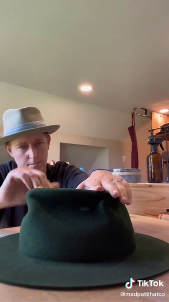 #madpattihatco #customhatmaker #hatlover #hatter #hatcollection #customhat #customhats #oddlysatisfying #oddlysatisfyingvideo #steampunk #makersoftiktok #vintagetools #makingof