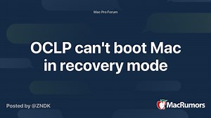 OCLP can't boot Mac in recovery mode