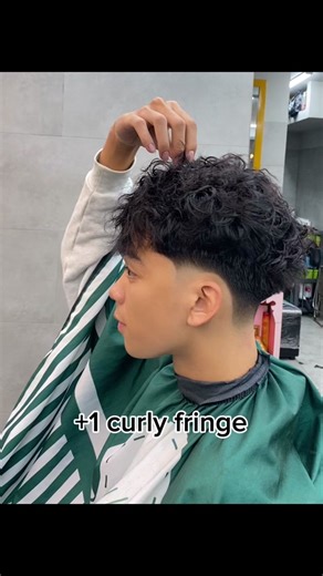 Trendy Perm Curly Fringe Styles for Men