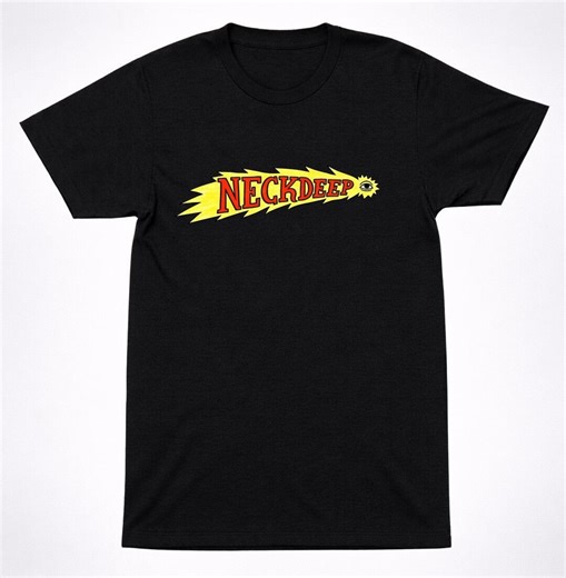 Neck Deep T-shirt: Comet Logo, Black Emo Pop Band Tee - Unisex - Etsy