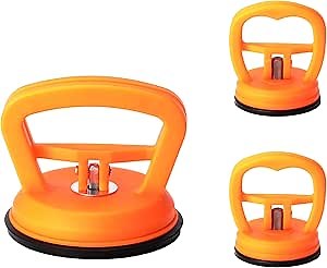 3 Piece Efficient Dent Extractor & Dent Removal Kit - Handle Car Dent Extractor with Suction Cup, Kit for Body Dent, Glass, Screen, Tile Lift, and Object Movement (1 Large + 2 Small)