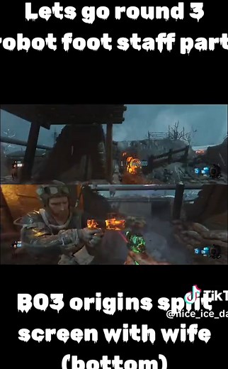 COD BO3 zombies map origins, round 3 robot foot, and split screen! #map #origins #codorigins #bo3zombies #codbo3 #codzombies #Zombies #COD #splitscreen
