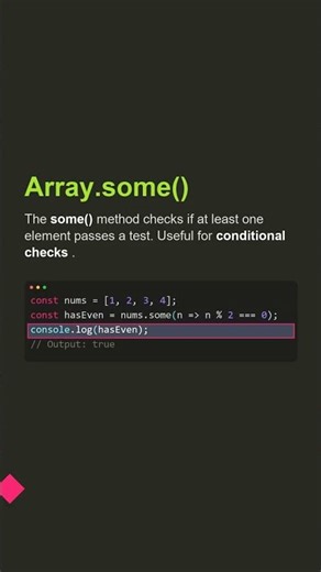 ⚡ Array.some() - JavaScript Trick You NEED #Shorts