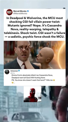 Emma Corrin’s Cassandra Nova shocked fans in Deadpool & Wolverine (2024), #deadpool #marvel #shorts