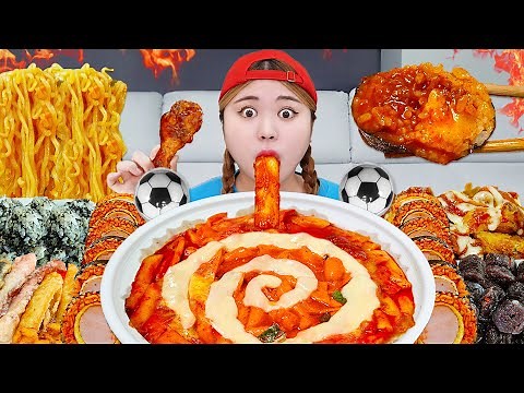 MUKBANG! Convenience Store Food Spicy Noodles Fried Chicken by HIU 하이유