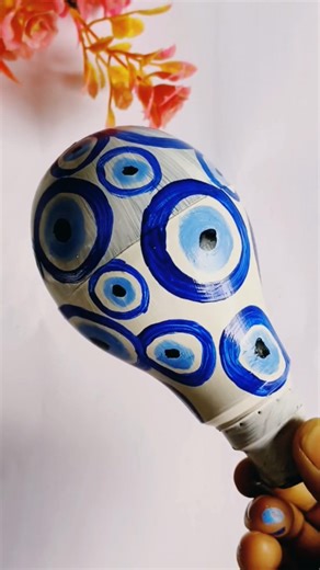 DIY Bulb Art 😱#shortsfeed #viral#trending #bulbart#painting#shortsviral